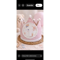 Corona de cumpleaños personalizada para bebé