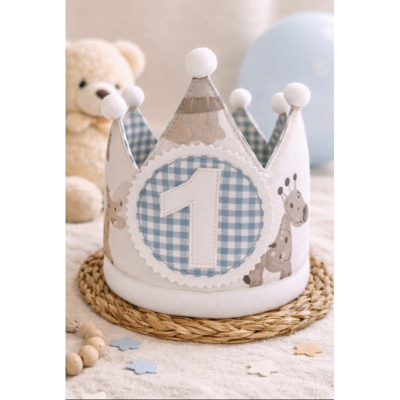 Corona de cumpleaños personalizada para bebé