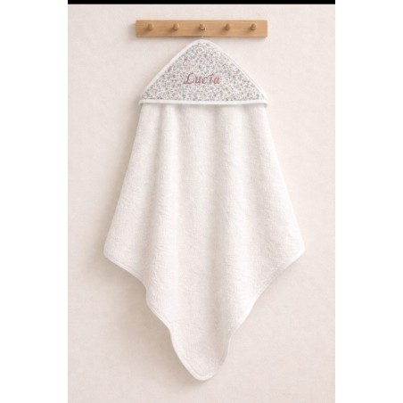 Toalla de baño con capucha en tela floral Chloe Personalizada