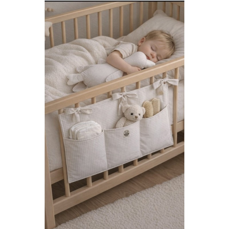 Pack organizador de cuna + peluche ganso de apego