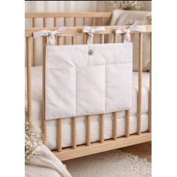 Organizador de cuna vichy beige