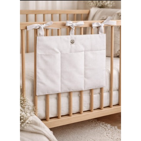 Organizador de cuna vichy beige