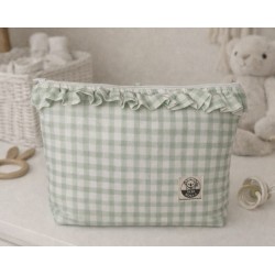 Neceser  Vichy verde Salvia empolvado