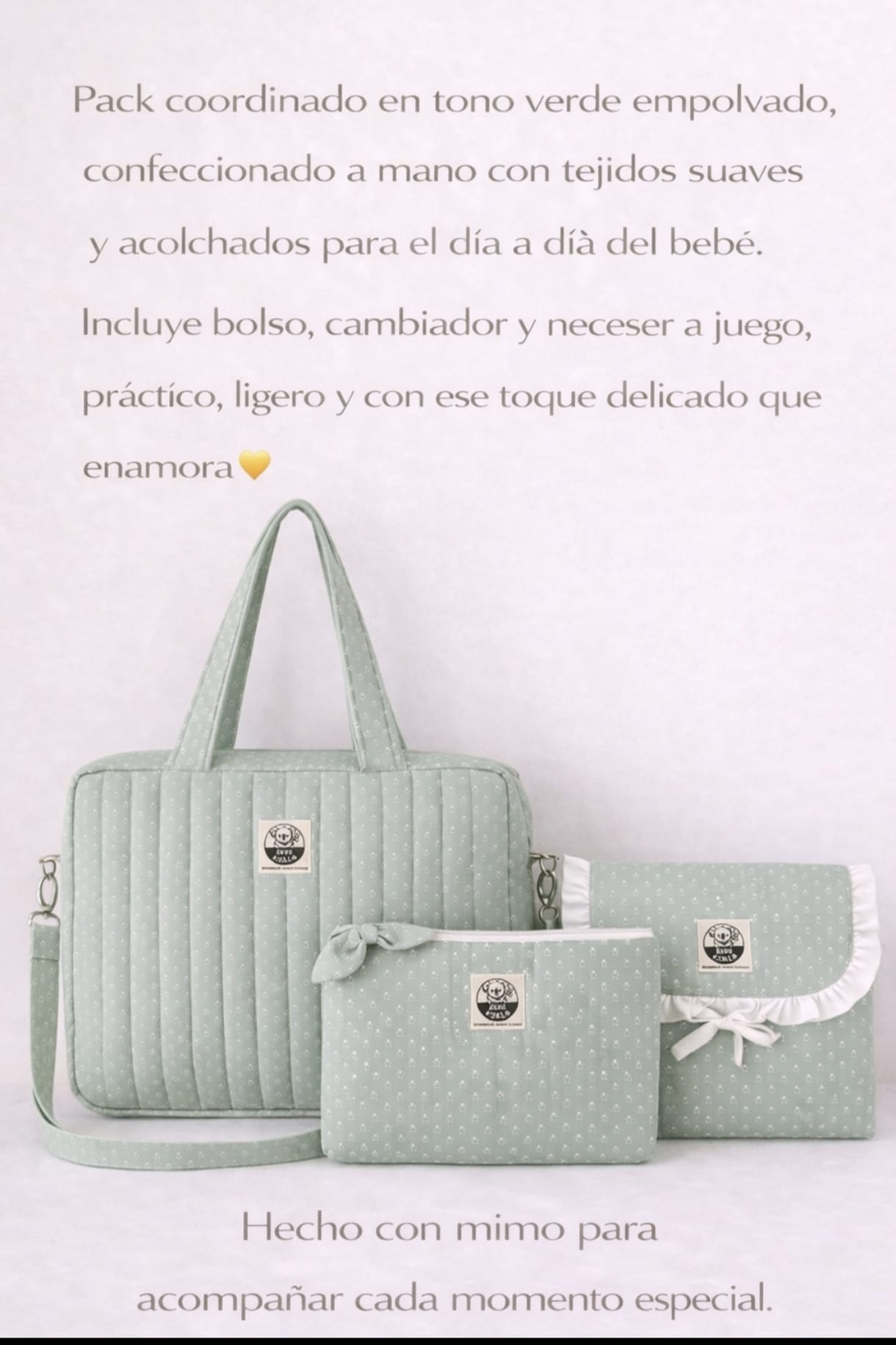 Packs Bebé Koala con bolsas de tela y prendas para bebé