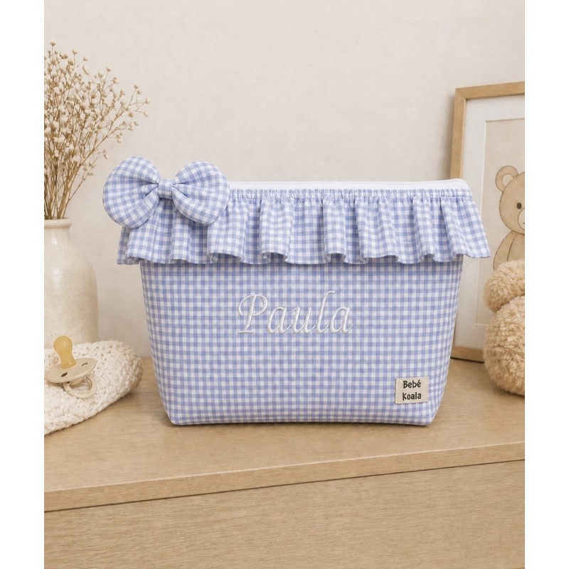 Neceser Encanto Vichy 0'3 cm azul cielo pastel