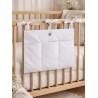 Organizador de cuna vichy gris claro pastel