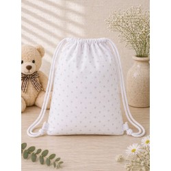 Mochila saco Estrellas Gris Pastel