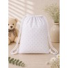 Mochila saco Estrellas Gris Pastel