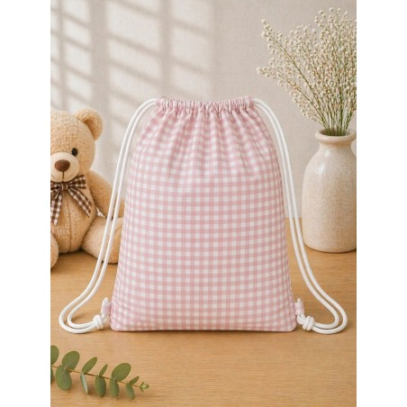 Mochila saco Vichy Rosa