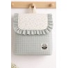 Mochila Infantil Vichy Verde Salvia Pastel
