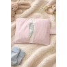 Portapañales Floral Chloe combinada con vichy rosa vintage